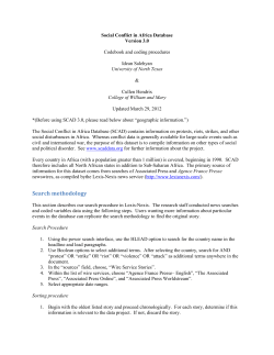 SCAD Codebook - Strauss Center