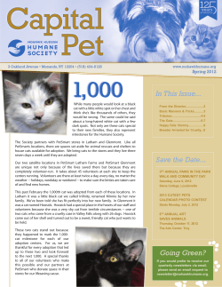 May 2012 - Mohawk Hudson Humane Society