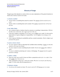 Glossary of Usage - San Jose State University