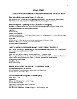 Going Green Recipes - Nature`s Sunshine Products