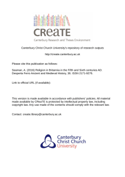 Canterbury Christ Church University`s repository of research outputs