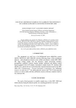 USE OF KCL REFERENCE SAMPLES TO CALIBRATE - IFIN-HH