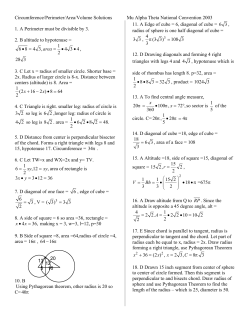 Circumference/Perimeter/Area/Volume Solutions Mu Alpha Theta