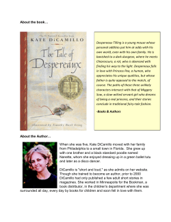 Guide: Kids book clubs to go : The Tale of Despereaux.
