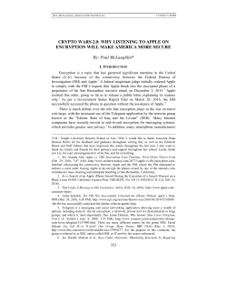 CRYPTO WARS 2.0: WHY LISTENING TO APPLE ON