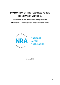 Evaluation of New Victoria Holidays