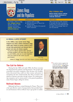 James Hogg and the Populists James Hogg and the Populists