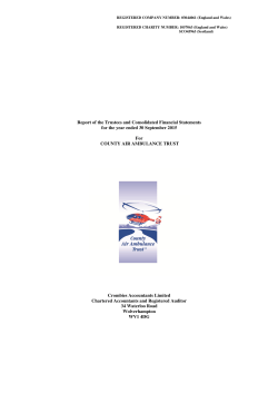 the 2015 Annual Report - The County Air Ambulance Trust