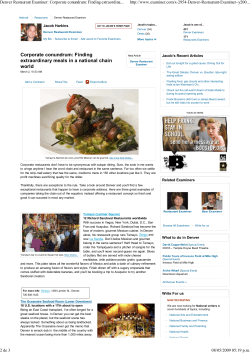 Denver Restaurant Examiner - Richard Sandoval Restaurants