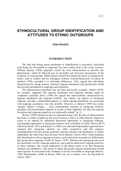 Ethnocultural Group Identification - International Association for