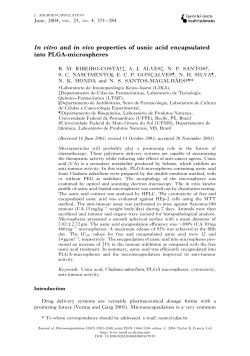 In vitro and in vivo properties of usnic acid encapsulated into