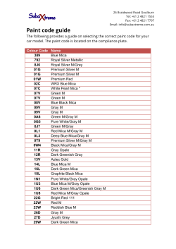 Paint code guide