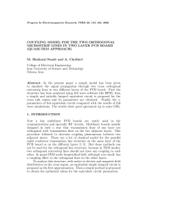 COUPLING MODEL FOR THE TWO ORTHOGONAL MICROSTRIP