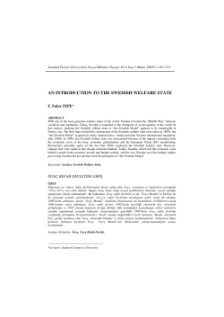 an introduction to the swedish welfare state