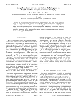 Change from sixfold to fivefold coordination of silicate polyhedra