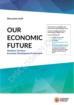 Discussion draft: Economic Development