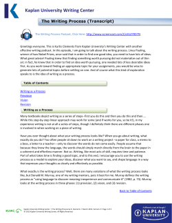 Kaplan University Writing Center