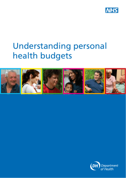 Understanding personal health budgets