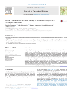 Abrupt community transitions and cyclic evolutionary