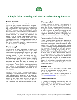 A Simple Guide to Dealing with Muslim Students During Ramadan