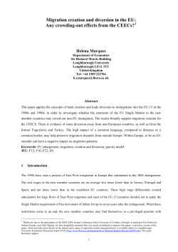 Migration Creation and Diversion in the EU