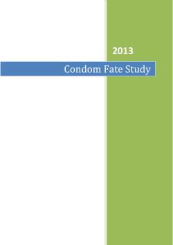 Condom Fate Study Report