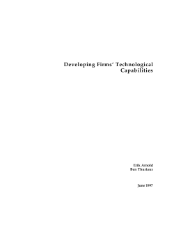 Developing Firms` Technological Capabilities