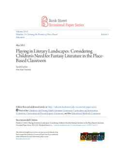 Playing in Literary Landscapes: Considering Children`s Need for