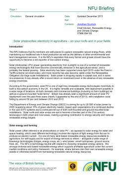 NFU Briefing