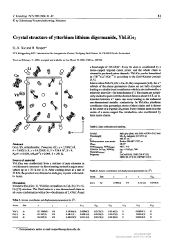 Crystal structure of ytterbium lithium digermanide