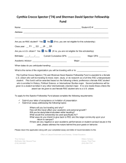 Cynthia Crocco Spector (`74) and Sherman David Spector