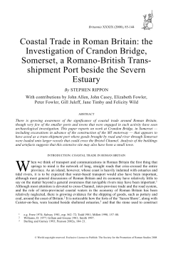 Coastal Trade in Roman Britain - Open Research Exeter