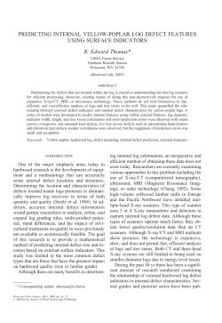PREDICTING INTERNAL YELLOW-POPLAR LOG