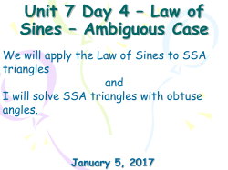 Law of Sines