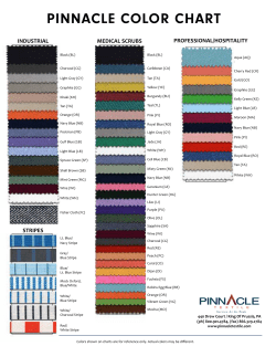 pinnacle color chart - Pinnacle Textile Industries