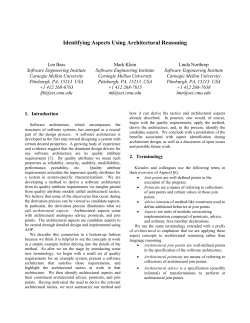 Identifying Aspects Using Architectural Reasoning
