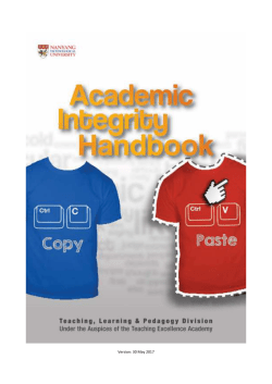 Academic Integrity Handbook - NTULearn