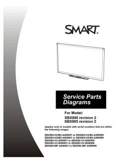 SBX880/SBX885 Revision 2 Service Part Diagrams