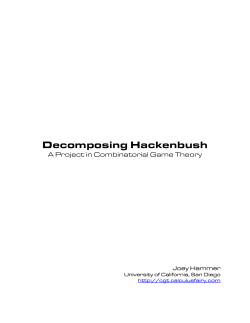 Decomposing Hackenbush - UCSD Math Department