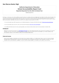 SARC Report for San Marcos Senior High