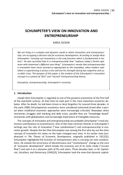 Schumpeter`s View on Innovation and Entrepreneurship (PDF