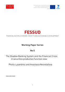 The shadow banking system and the financial crisis