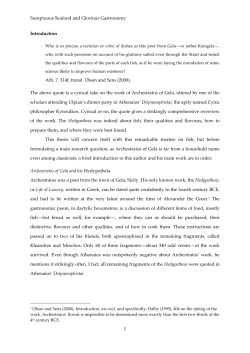 Sumptuous Seafood and Glorious Gastronomy 1 Introduction Ath. 7