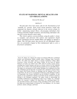 State of Madness: Mental Health and Gun Regulations