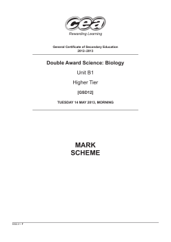 Higher Tier, Unit B1: Biology (MS)