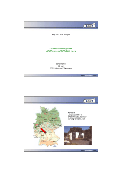 Georeferencing with AEROcontrol GPS/IMU data