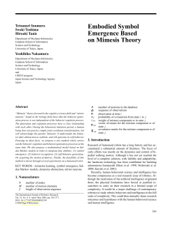 Embodied Symbol Emergence Based on Mimesis Theory
