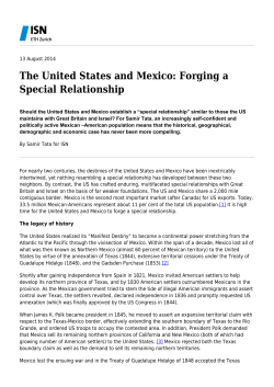The United States and Mexico: Forging a Special Relationship