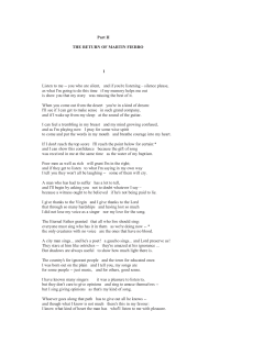 Part II THE RETURN OF MARTIN FIERRO 1 Listen to me -
