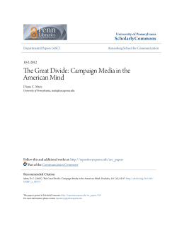 The Great Divide: Campaign Media in the American Mind
